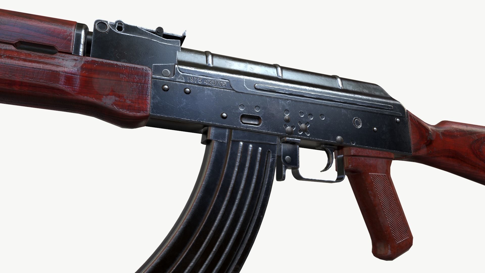 AKM AK-47 AK-74 Low-poly 3D model_5