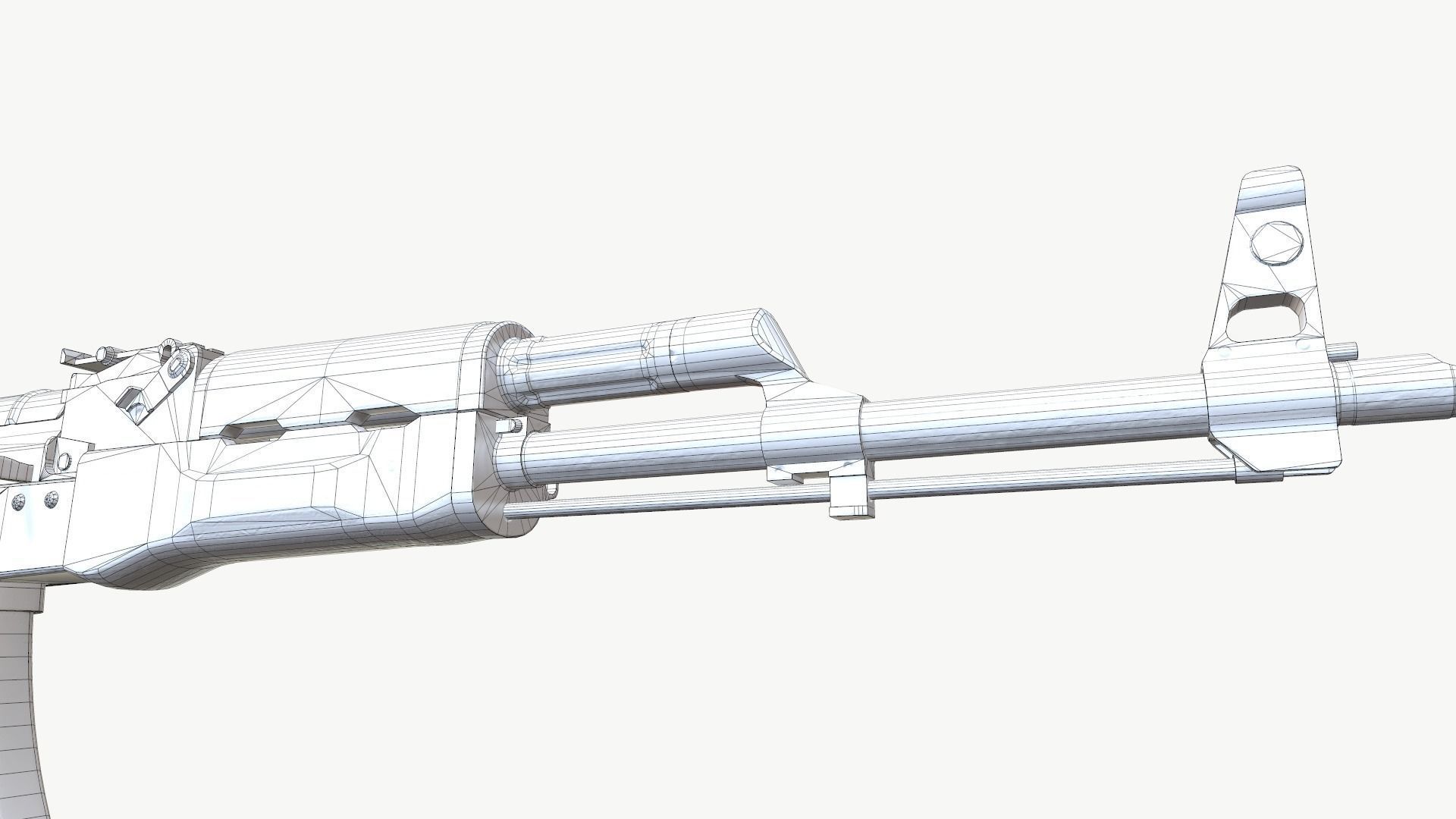 AKM AK-47 AK-74 Low-poly 3D model_14