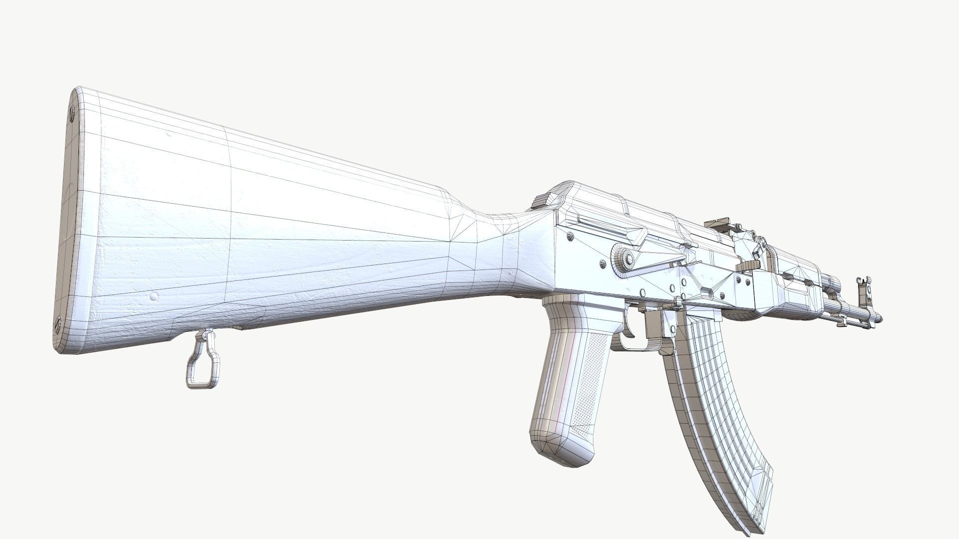 AKM AK-47 AK-74 Low-poly 3D model_2
