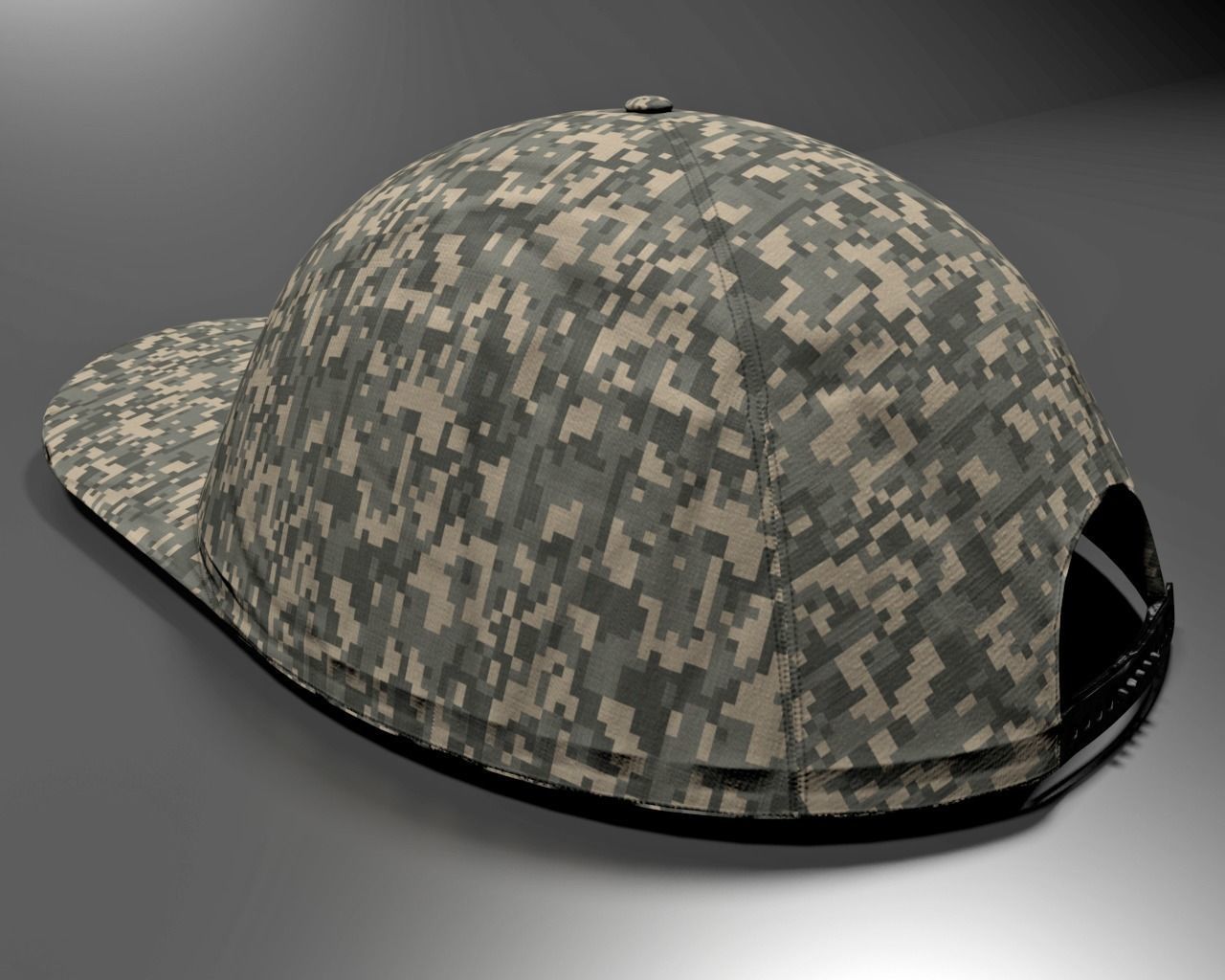 UCP Camo Cap 3D model_1