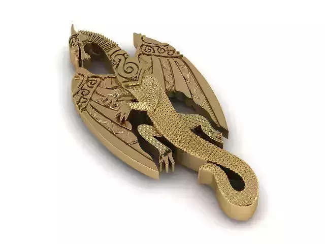 Pendant gold dragon