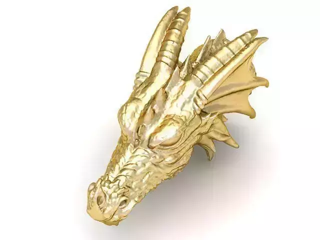 Pendant gold dragon head ring