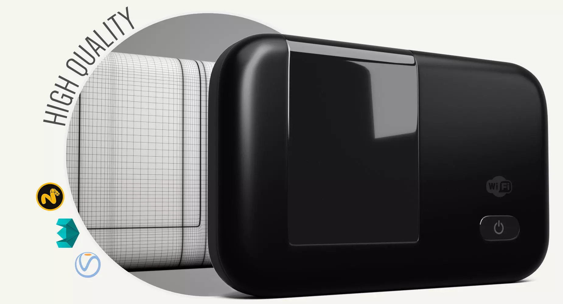 Modem wifi 3D model_0