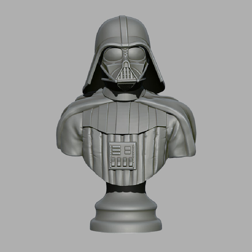Vader darth bust 3D print model_4