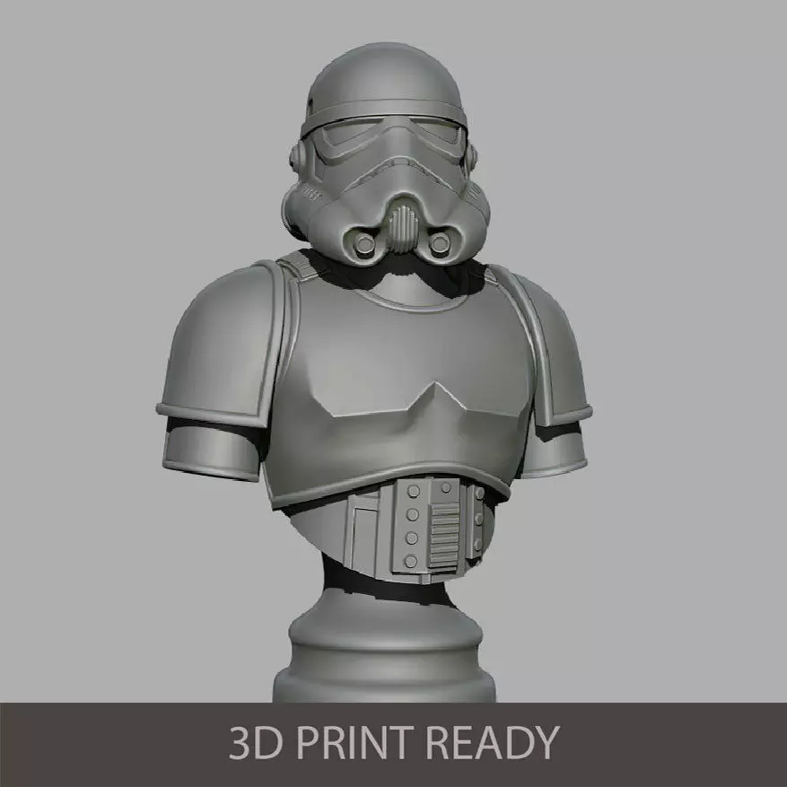 Trooper star wars stormtrooper bust 3D print model_0
