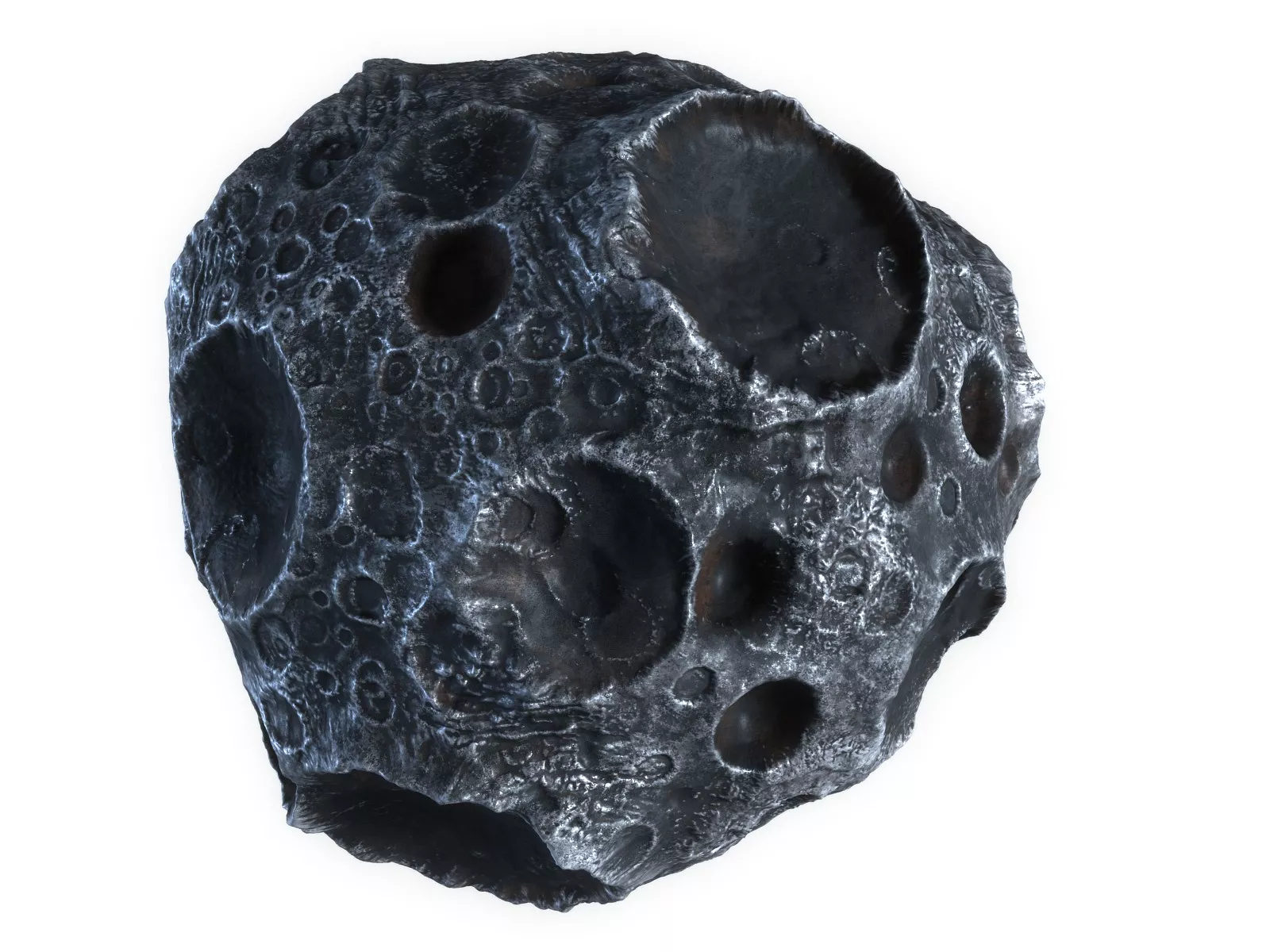 Iron Planetoide HD Low-poly 3D model