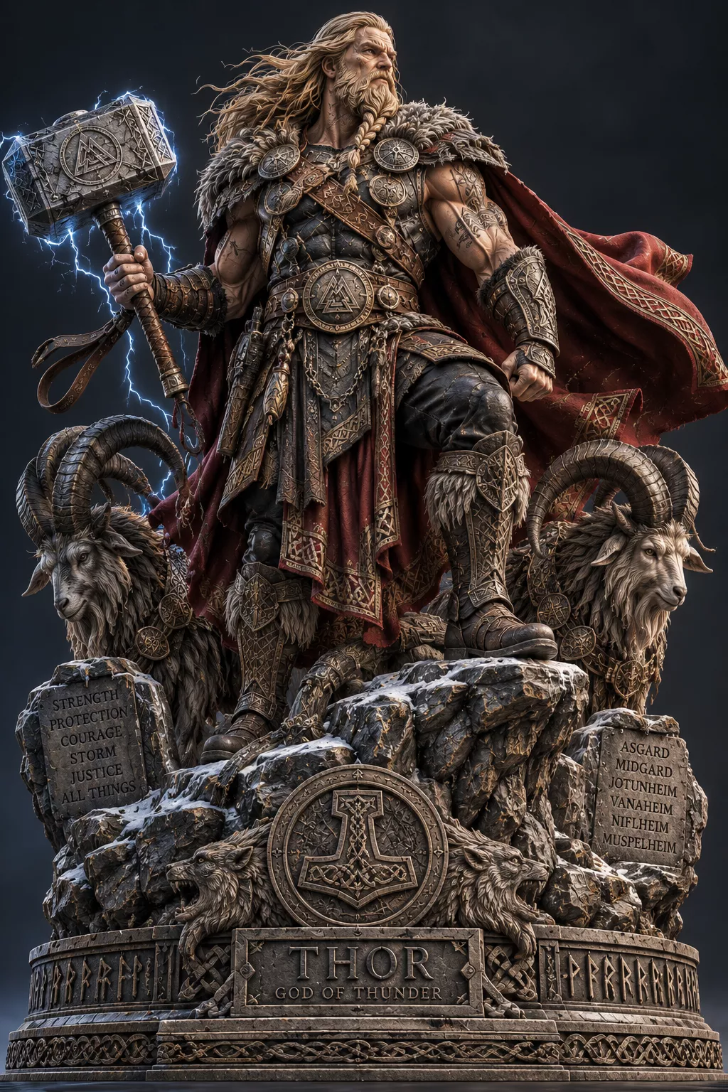 Thor Norse God God of Thunder 3D Printable Figurine STL 3D print model