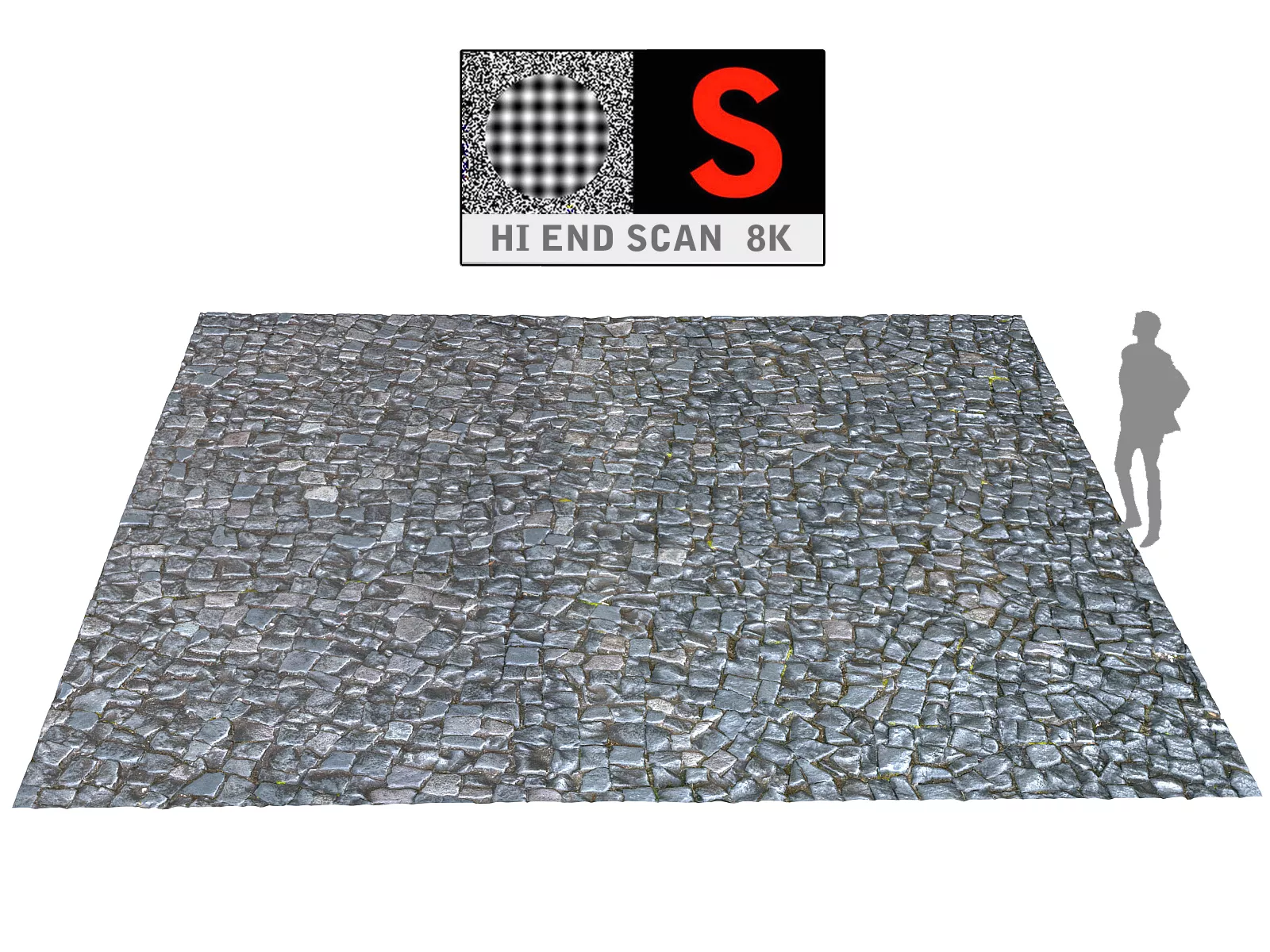 Pavement Wall Scan 8K Low-poly 3D model