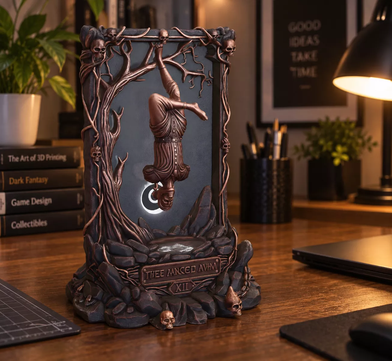 Hanging Enigma Dark Fantasy Gothic Sculpture STL 3D print model