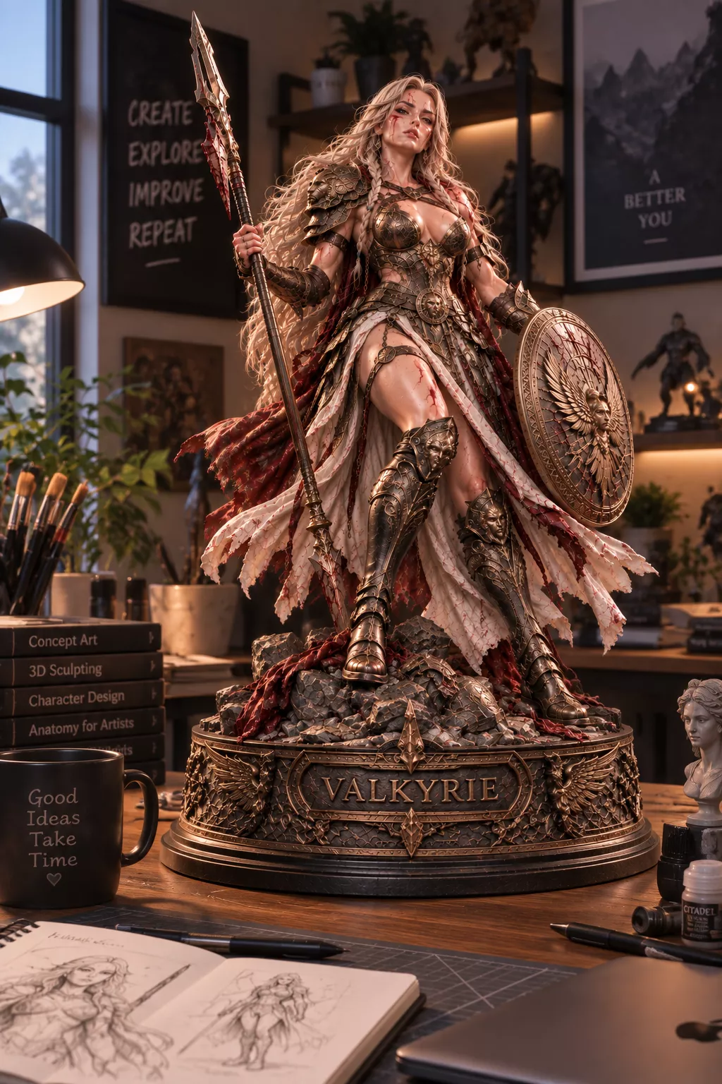 Valkyrie Norse Warrior Norse Mythology 3D Printable Figurine STL 3D print model