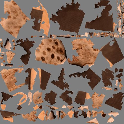 The Rock fragmented piece of bread from ancient holocaust artifact