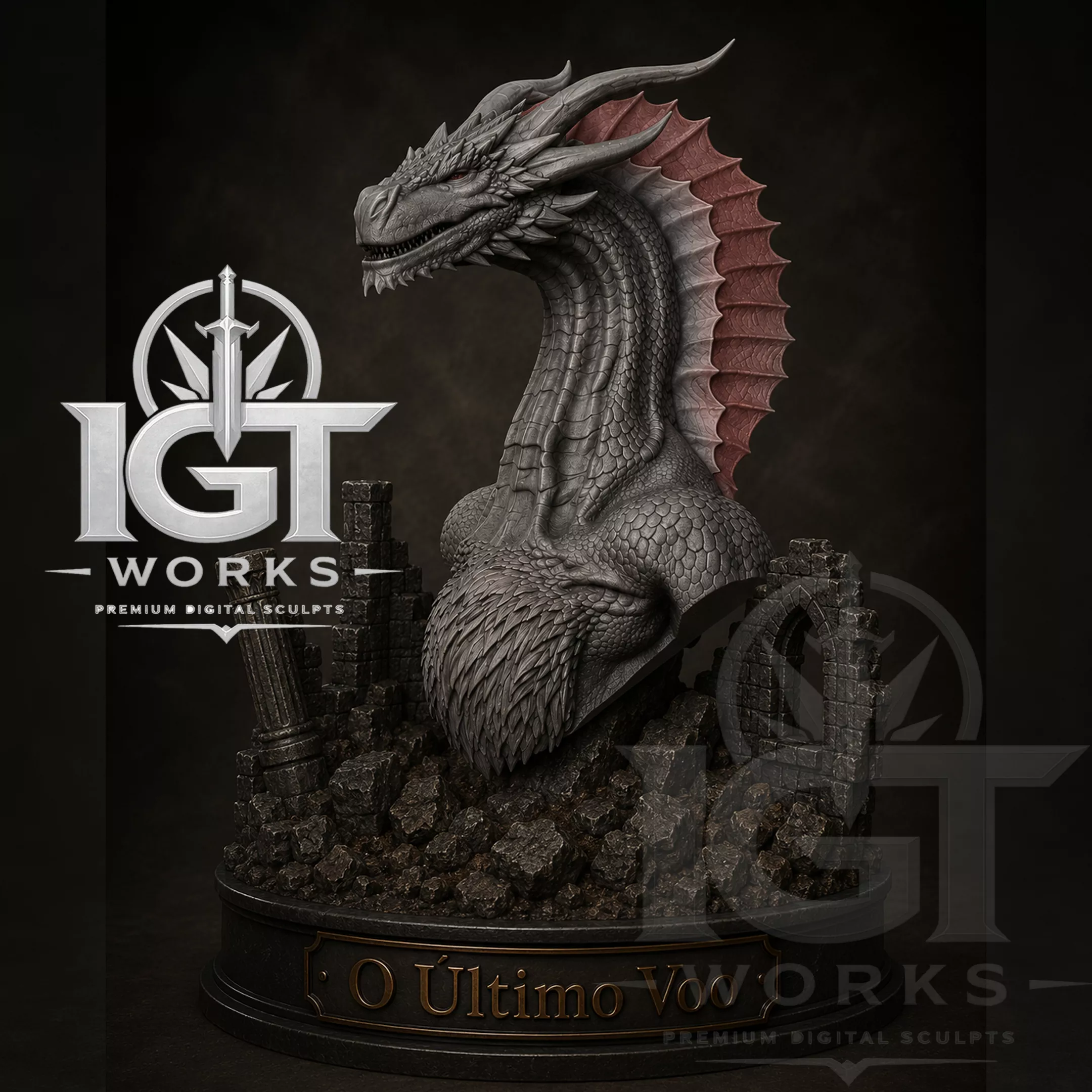 Seasmoke - Dragon Bust STL - The Pale Dragon - O Ultimo Voo 3D print model