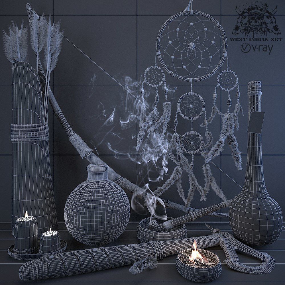 AVE West Indian set 3D model_1