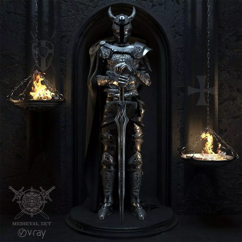 AVE Medieval set 3D model