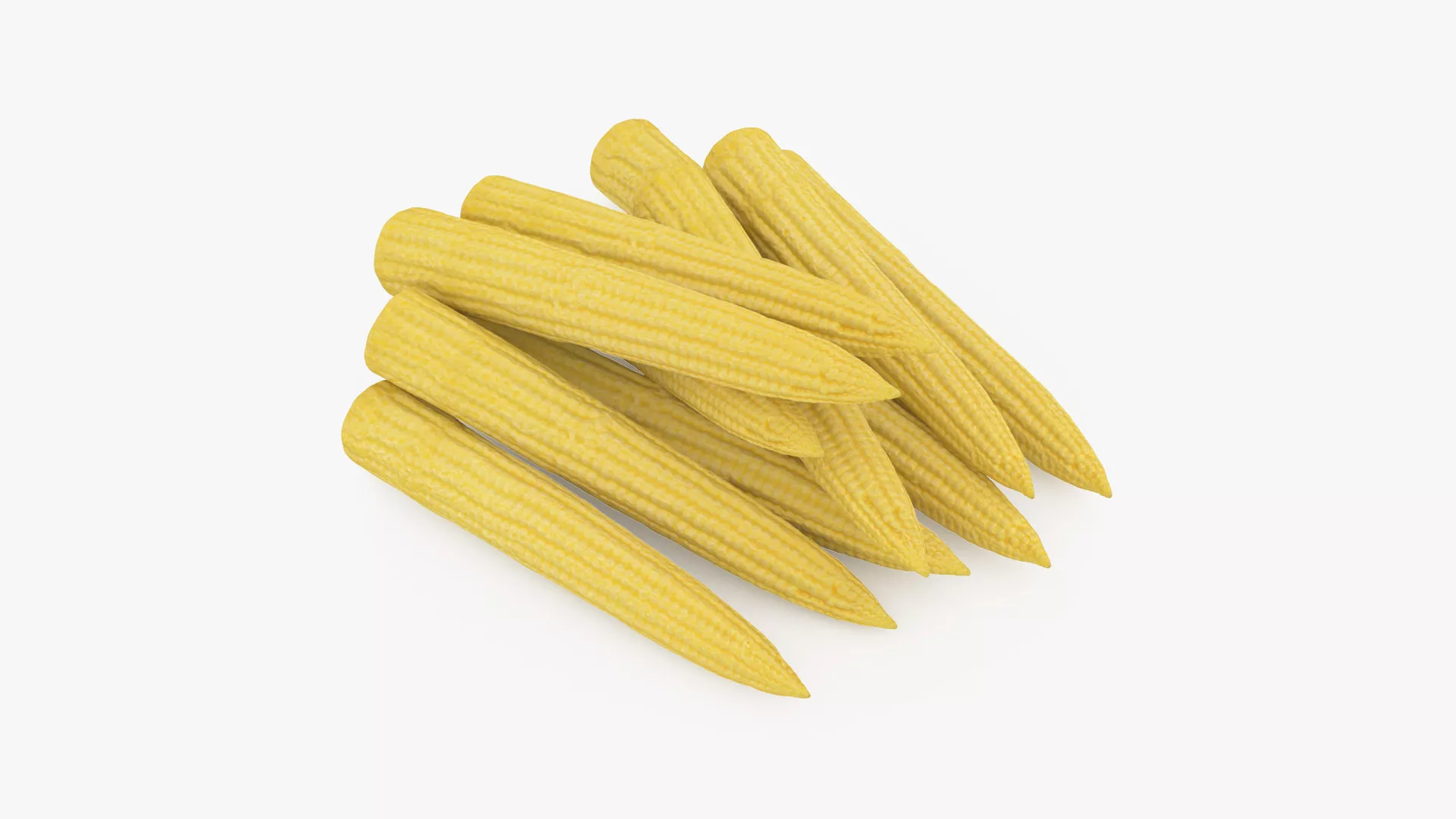 Baby Corn Cobs Low-poly 3D model