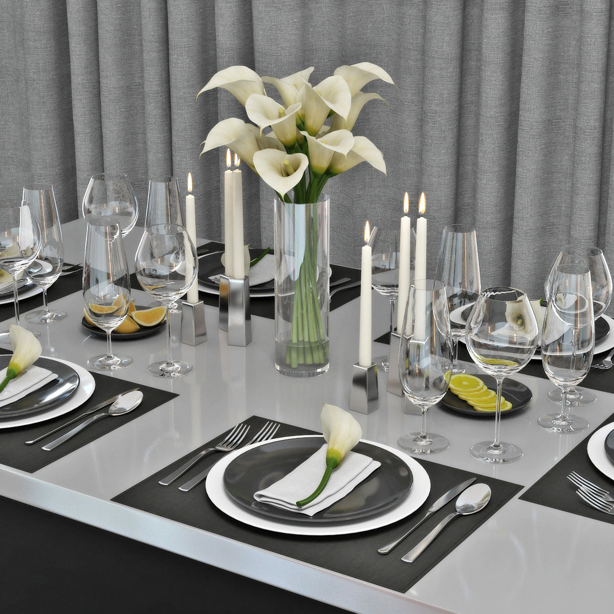 Table setting 04 3D model_0