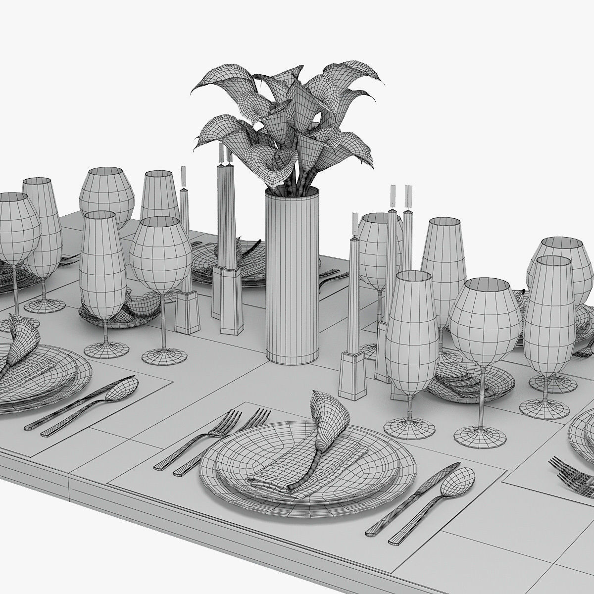 Table setting 04 3D model_1