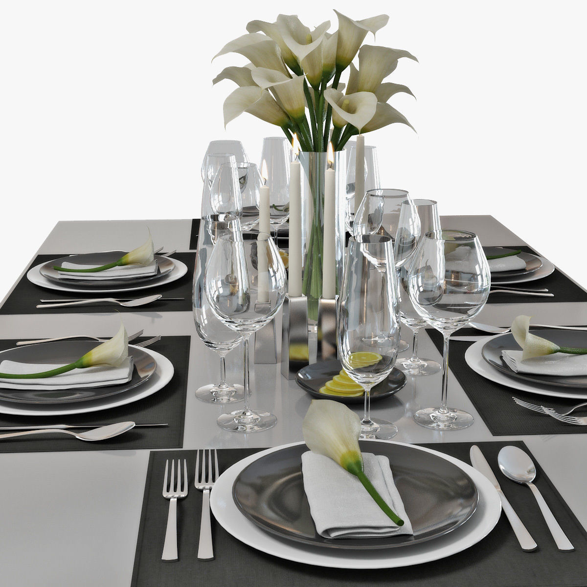 Table setting 04 3D model_5