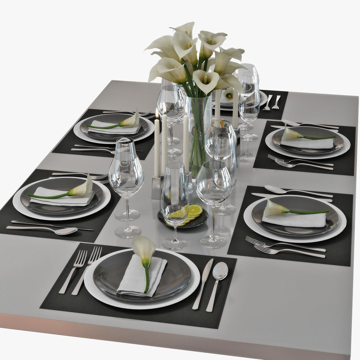Table setting 04 3D model_3