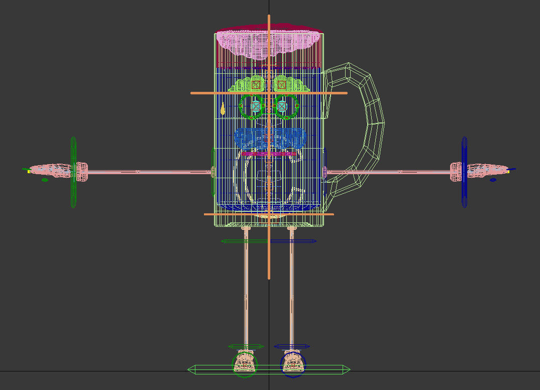 Glass of beer 3D model_6