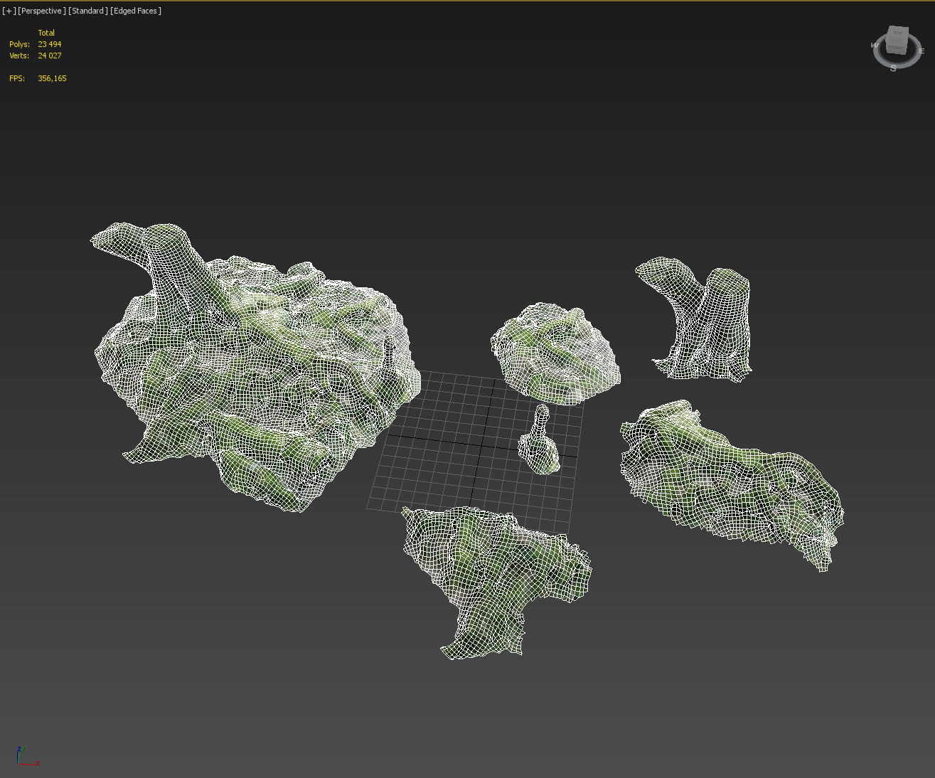 3d scanned nature forest roots 005 3D model_6