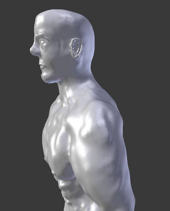 Fantasy Pyramid And Male Statues 3D model_28