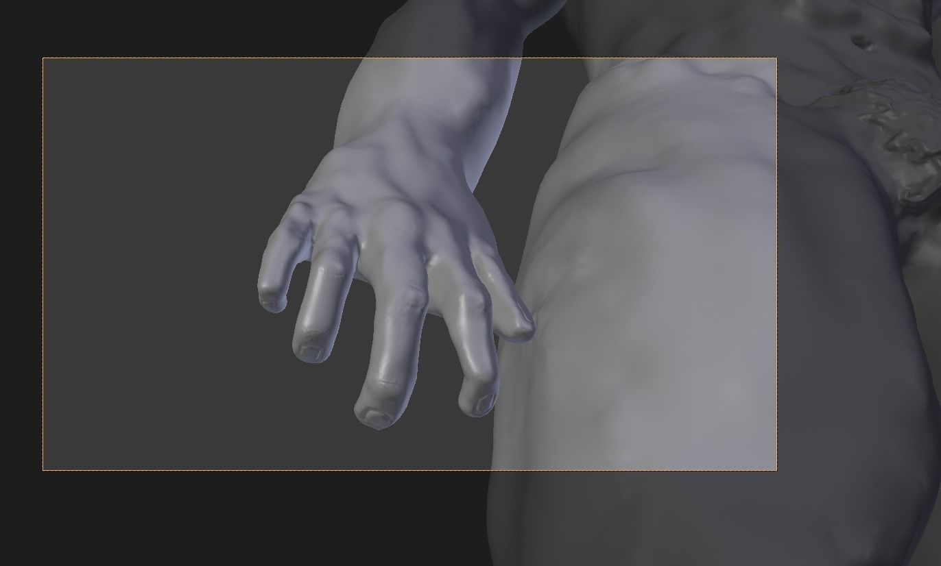 Fantasy Pyramid And Male Statues 3D model_19