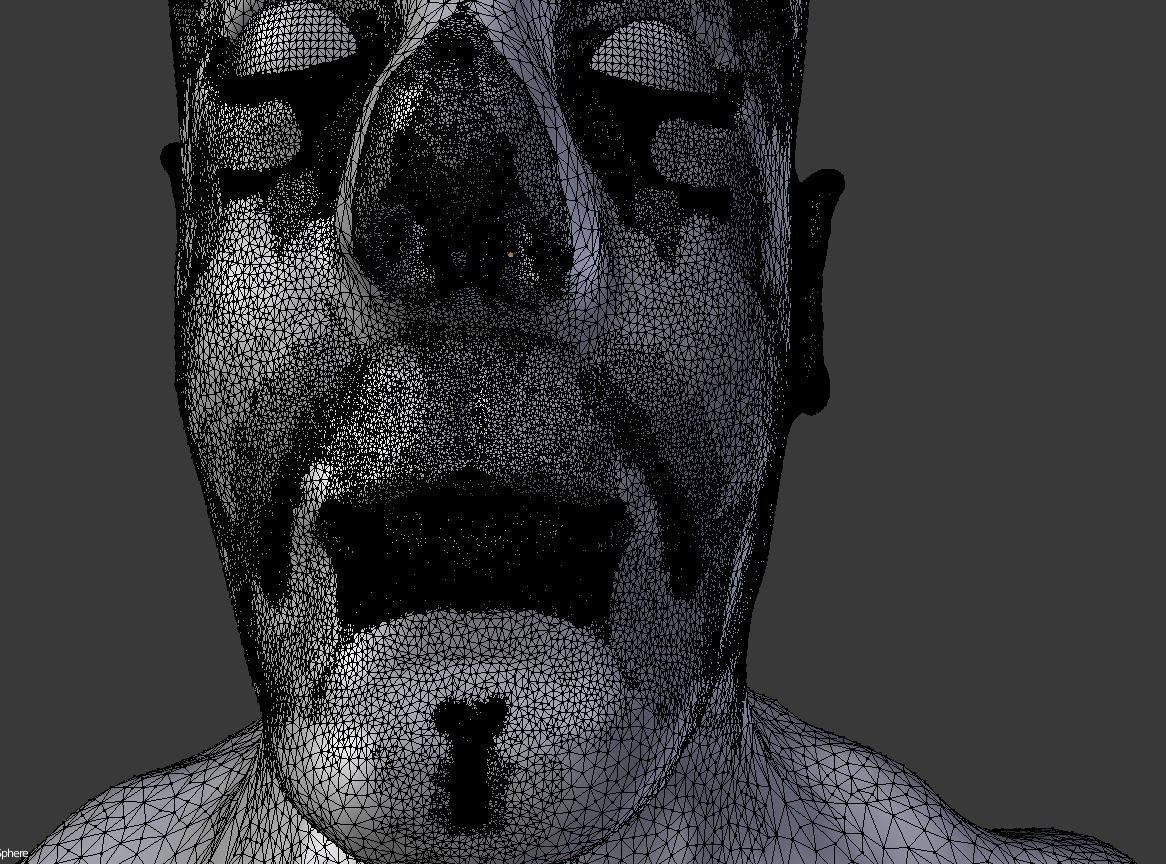 Fantasy Pyramid And Male Statues 3D model_26