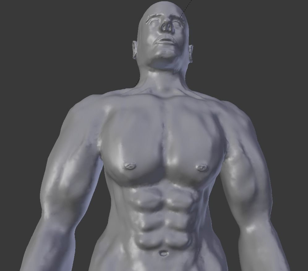 Fantasy Pyramid And Male Statues 3D model_18