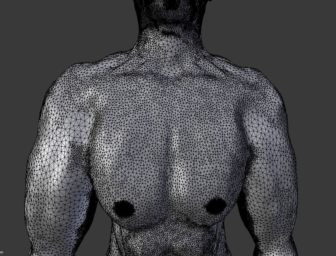 Fantasy Pyramid And Male Statues 3D model_27