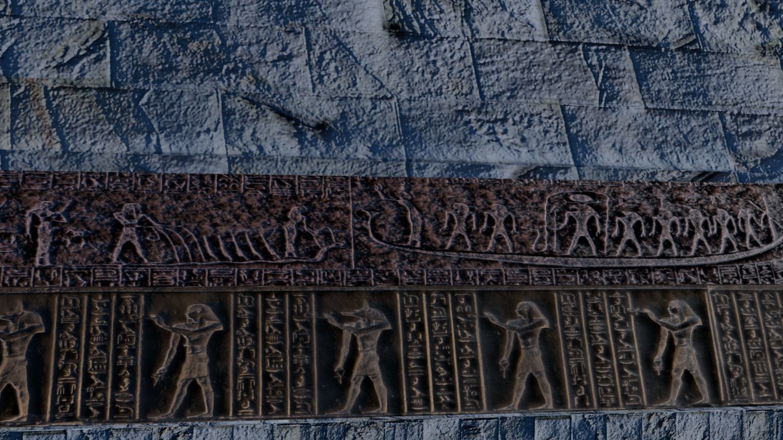 Fantasy Pyramid And Male Statues 3D model_10