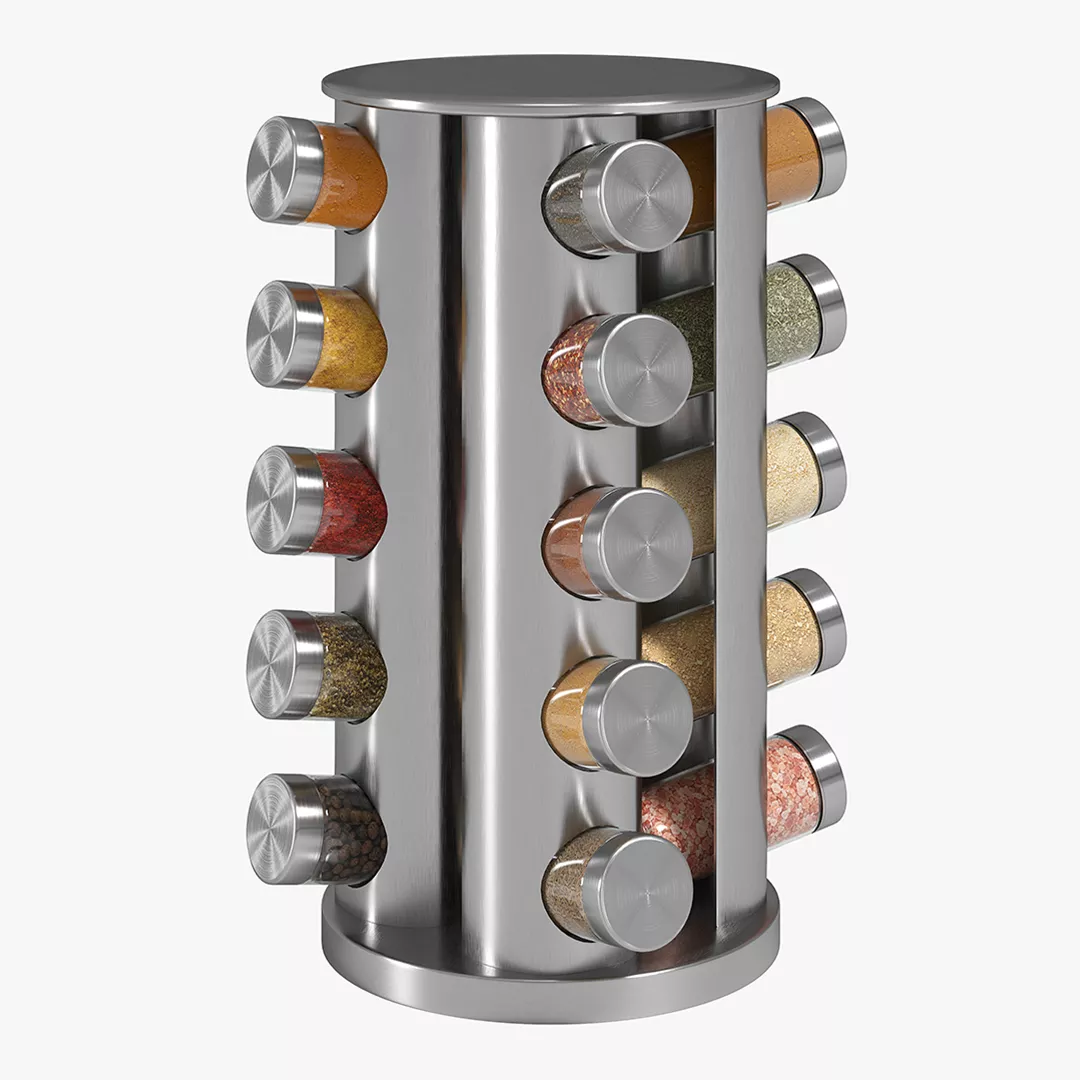 Rotating Spice Rack Organizer 3D Model 3D model