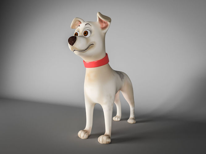 Cartoon dog Low-poly 3D model