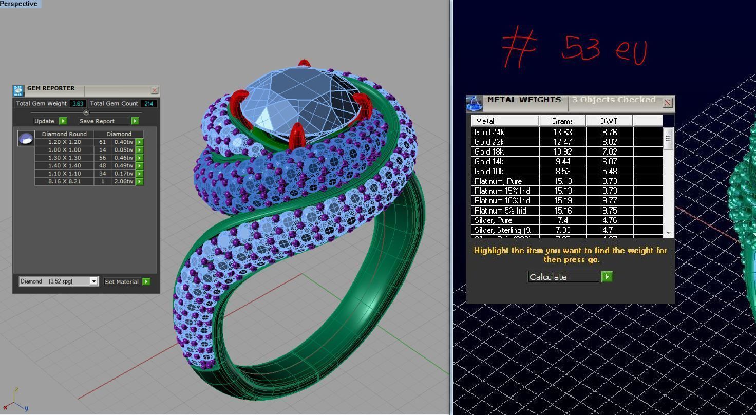 ZLR0178  Trinity Ruban twist engagement ring 3D print model_7