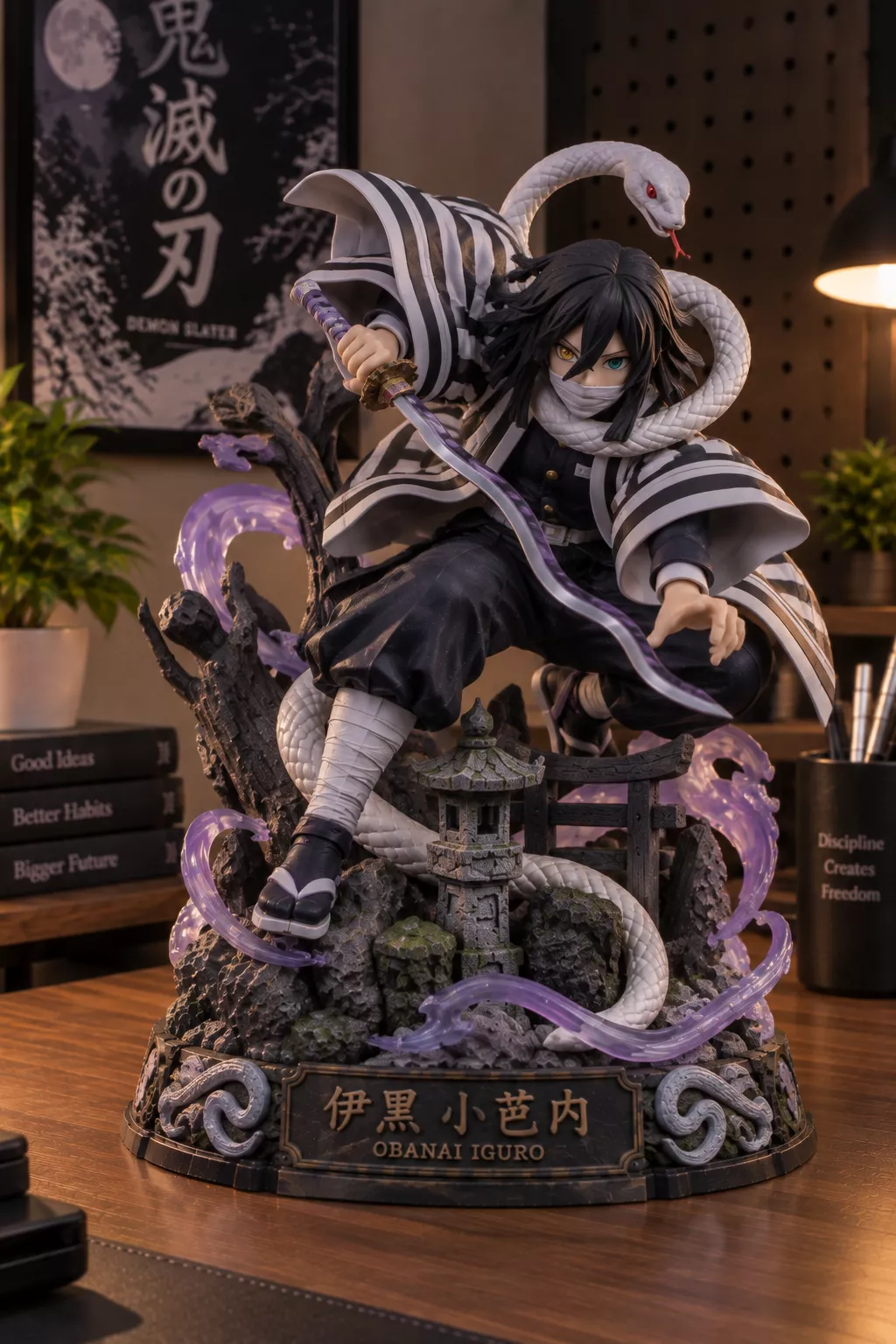 Obanai Iguro Serpent Hashira Demon Slayer 3D Printable Statue 3D print model