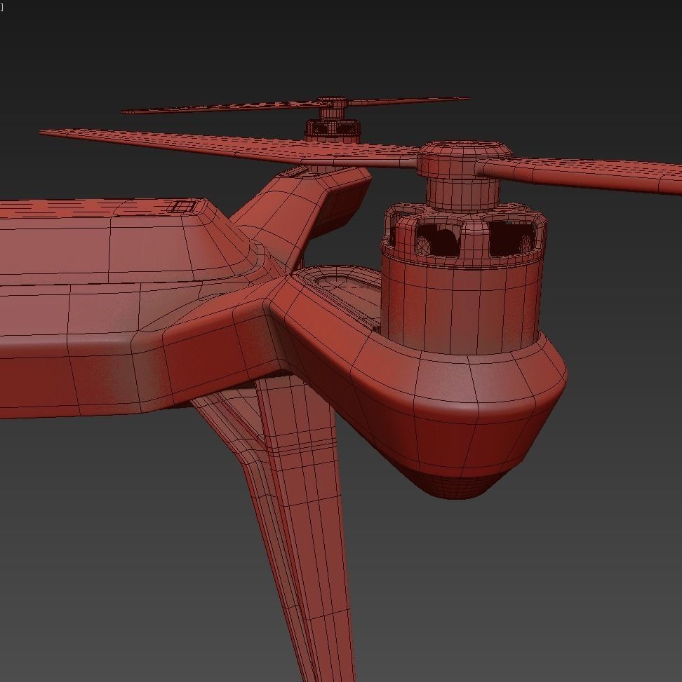 3DR solo quadcopter drone 3d model vray 3D model_5