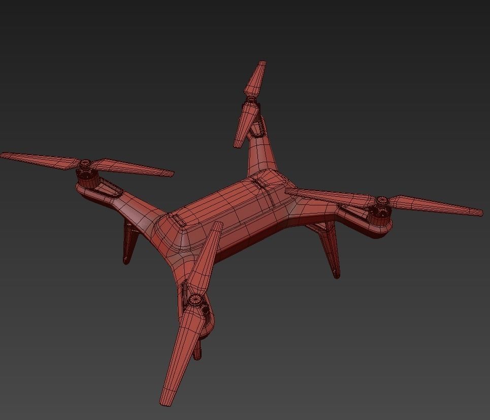 3DR solo quadcopter drone 3d model vray 3D model_6