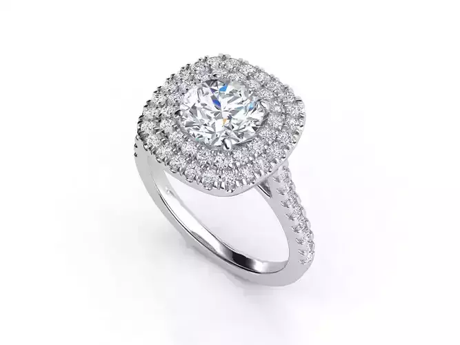 ZLR0172 diamond halo engagement ring