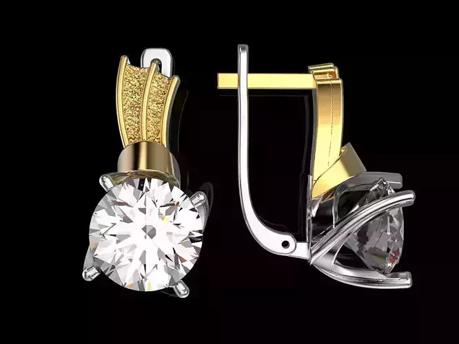 Earrings two diamond