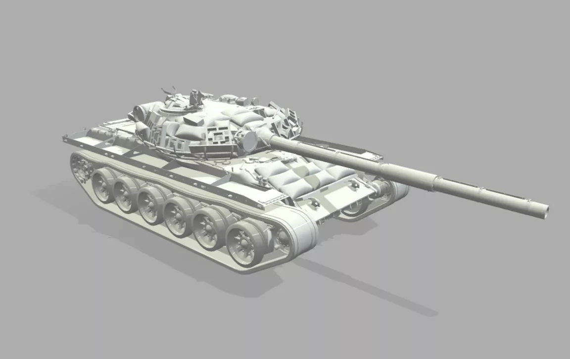 T-72 Syrian Civil War Improvised Armour Turret 3D print model