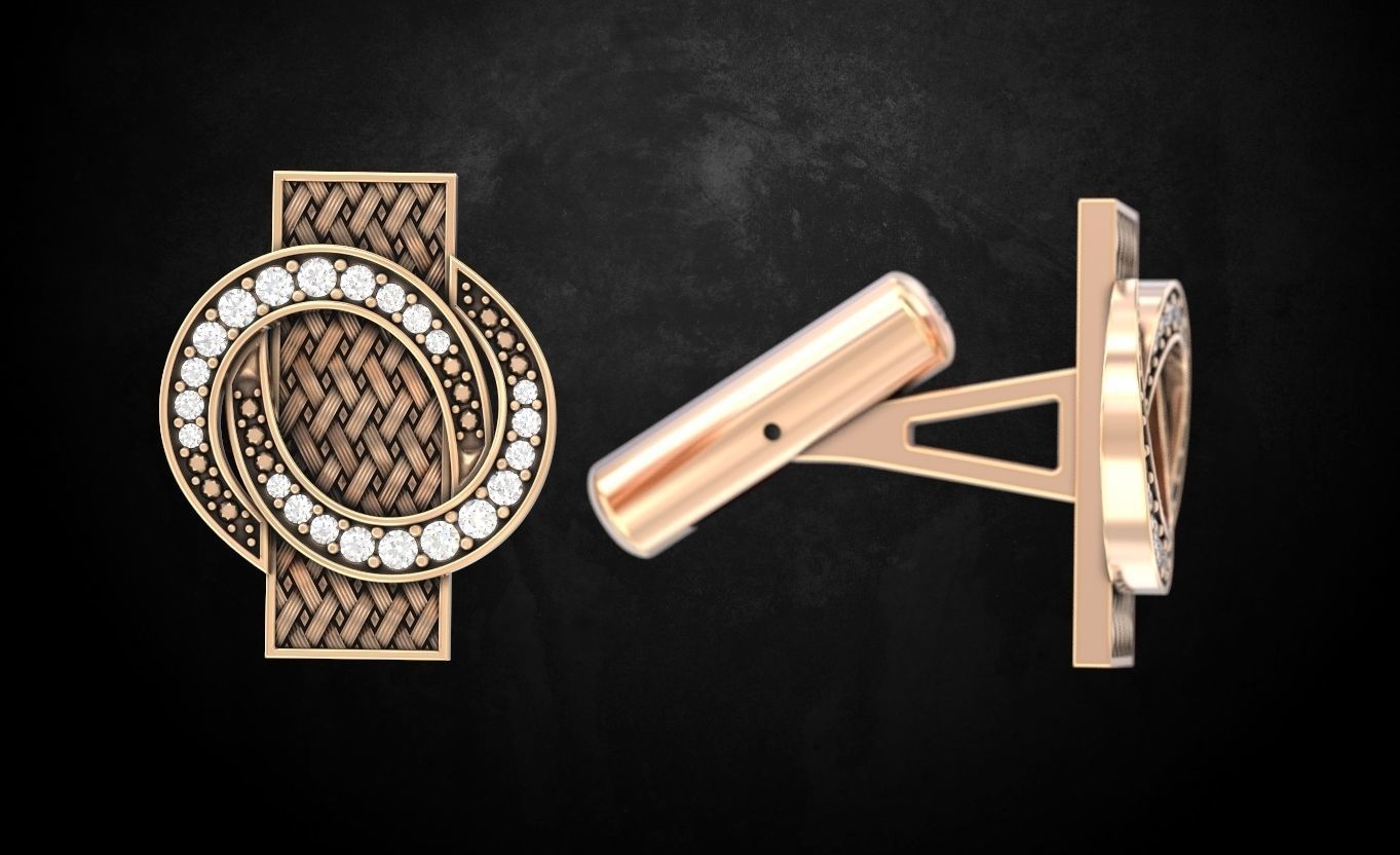 Cufflinks for men 129 3D print model_3