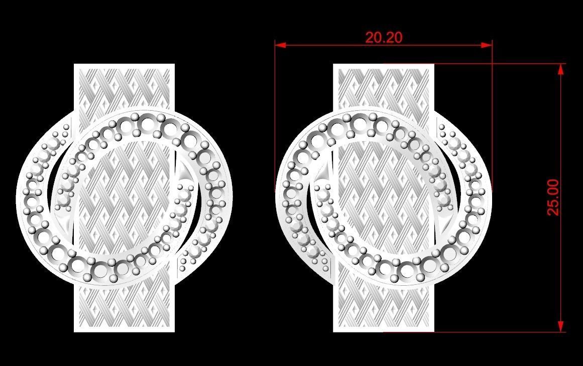 Cufflinks for men 129 3D print model_11