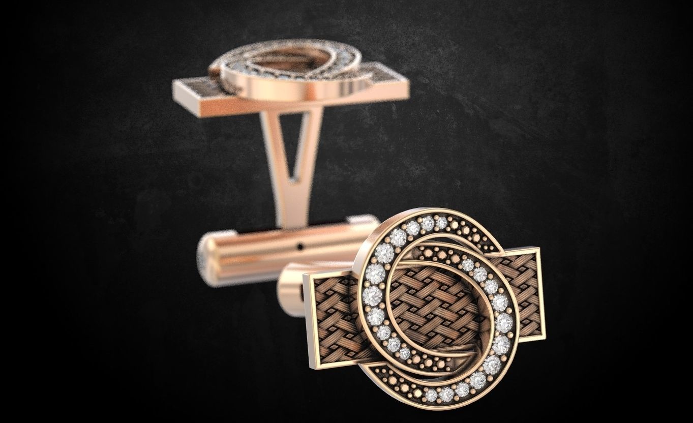 Cufflinks for men 129 3D print model_1