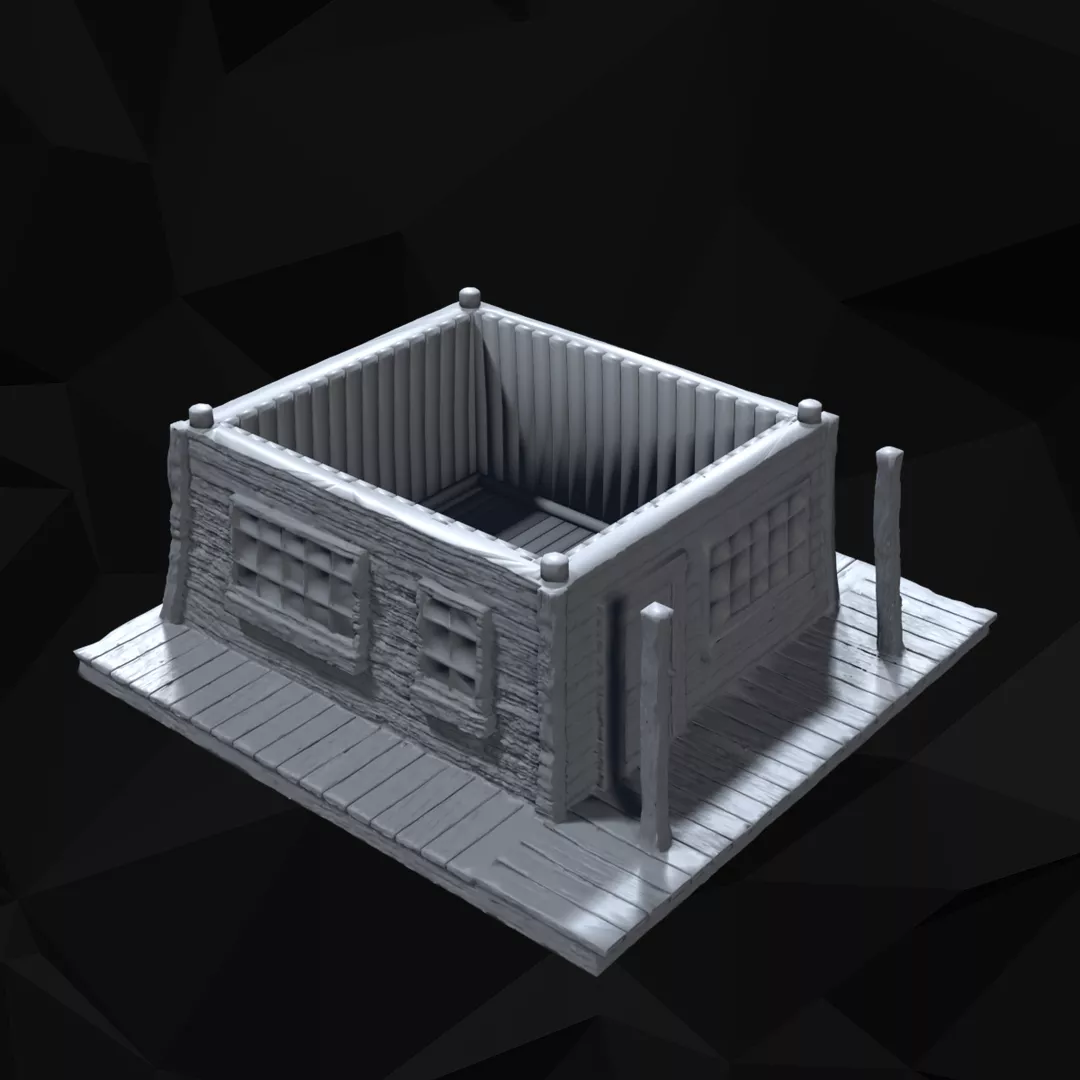 Wild West Barbershop 4 Piece Set 3D print model
