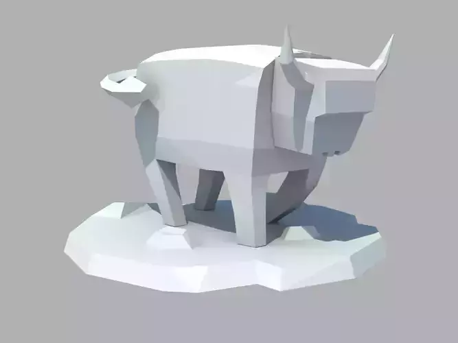 stylized bull statue