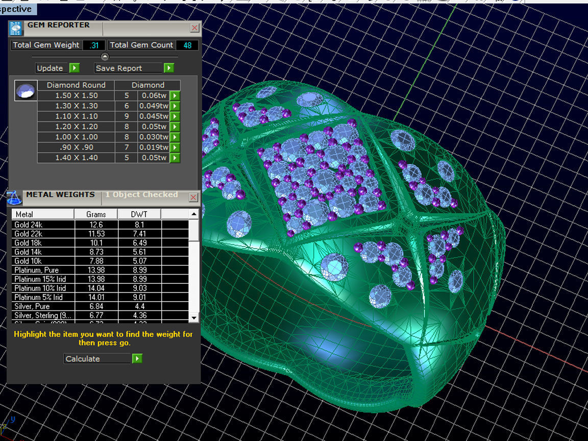 ZLR0175 rose gold ring with diamonds 3D print model_3