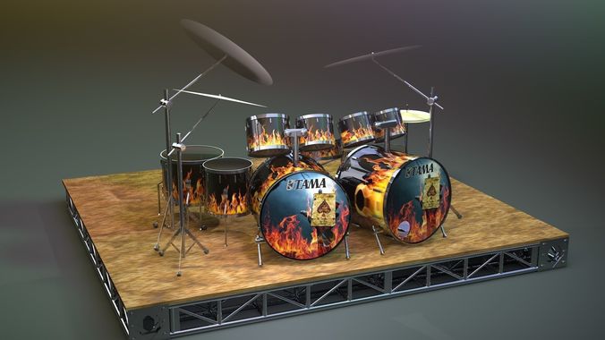 Drum kit 3D model