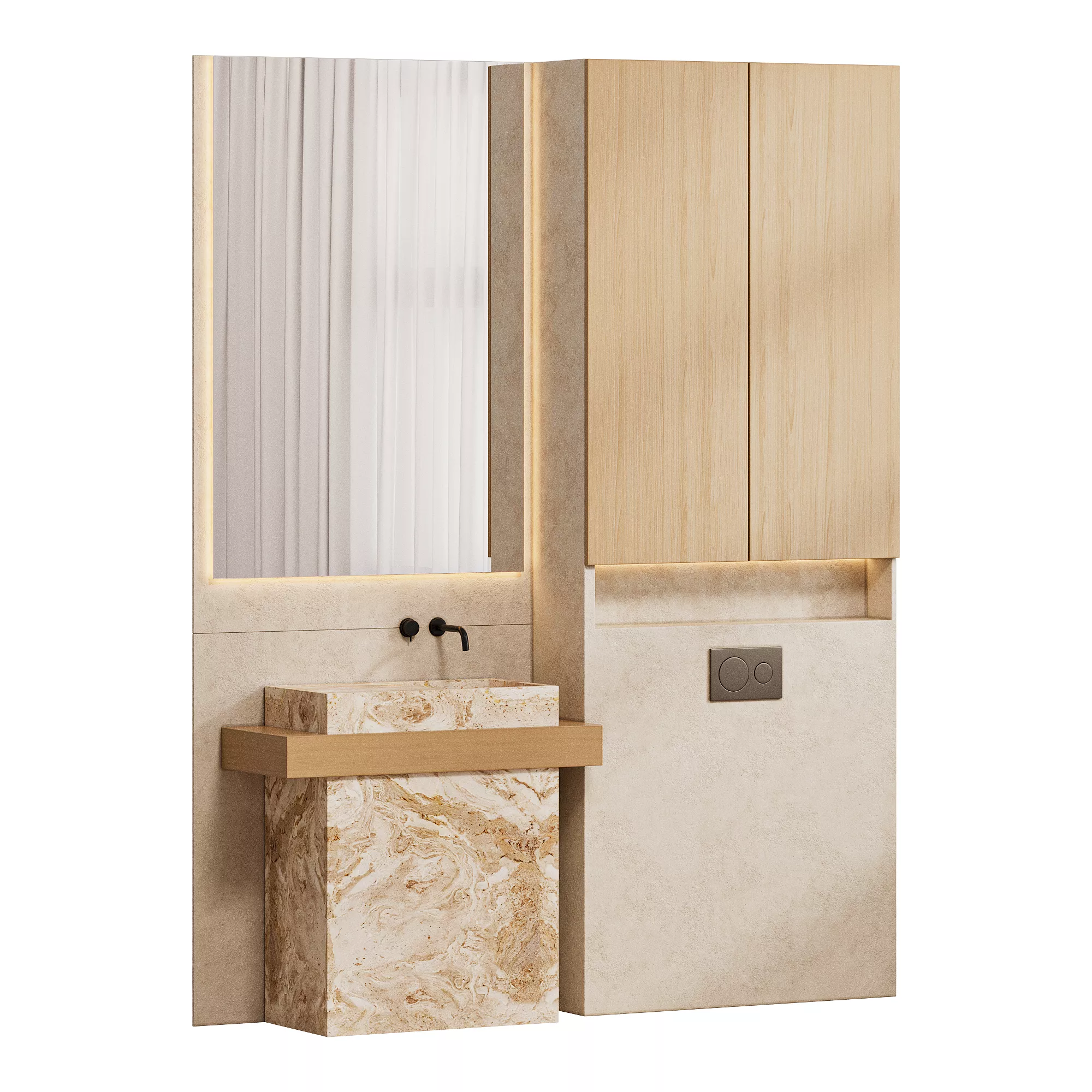 Bathroom Furniture 05 Low-poly 3D model