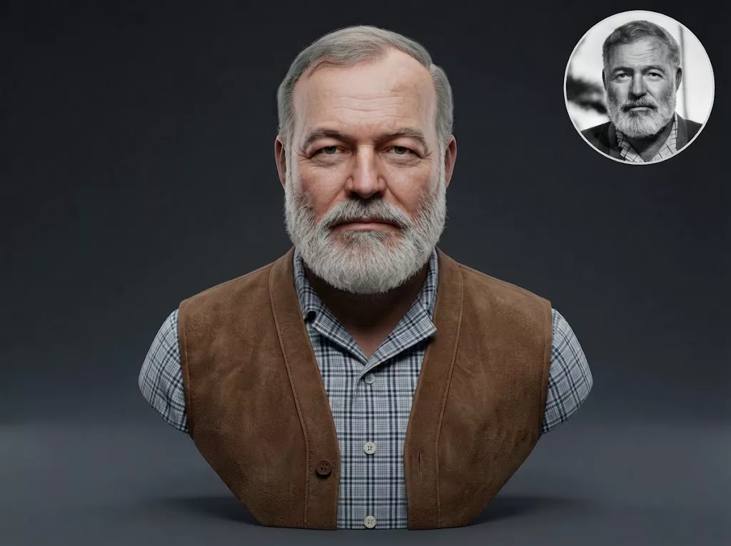 Ernest Hemingway 3D Printable Bust 3D print model