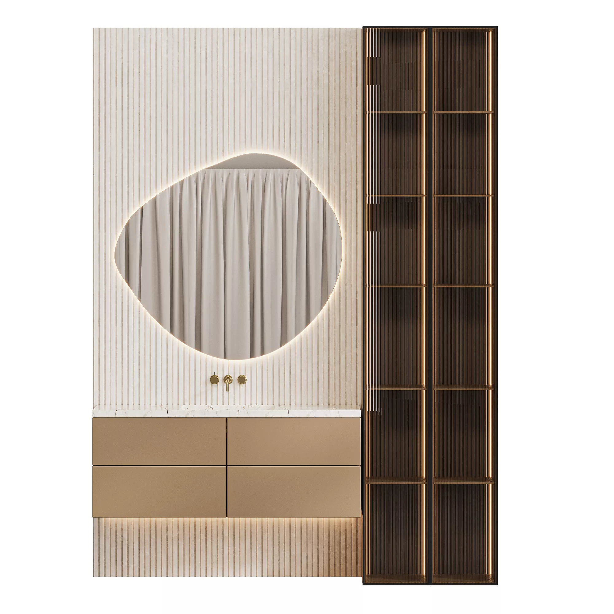 Bathroom Furniture 03 Low-poly 3D model